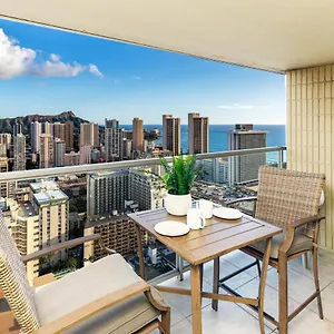 Ocean & Diamond Head View At Waikiki Apartment Honolulu